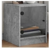 Image de Tables de Chevet et Portes Vitrées 2 pcs, Armoire de Nuit, Table de Téléphone, Armoire Latérale, Meuble de Rangement 836350