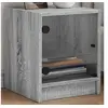 Image de Table de Chevet avec Porte en Verre, Armoire de Nuit, Table de Téléphone, Armoire Latérale, Meuble de Rangement 836353