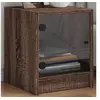 Image de Tables de chevet et portes vitrées 2pcs chêne marron 35x37x42cm836356