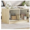 Image de Table basse avec portes en verre chêne sonoma 68x50x42 cm 836366