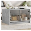 Image de Table basse avec portes en verre gris béton 68x50x42 cm 836367