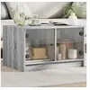 Image de Table basse avec portes en verre sonoma gris 68x50x42 cm836369