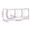Image de Meuble TV avec portes en verre chêne sonoma 102x37x42 cm 836408