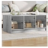 Image de Table Basse avec Portes en Verre, Bout de Canapé avec Rangement, Table d'Appoint, Meuble de Salon Salle de Séjour 836418