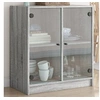 Image de Armoire latérale avec portes en verre sonoma gris 68x37x75,5 cm 836425