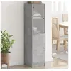 Image de Hoge kast met glazen deur 35x37x142 cm betongrijs836444