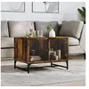 Image de Table Basse avec Portes en Verre, Bout de Canapé avec Rangement, Table d'Appoint Salon Salle de Séjour Intérieur, 836543