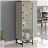 Image de Buffet avec portes en verre chêne sonoma 35x37x120 cm 836562