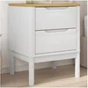 Image de Table de chevet blanc 45x39x57 cm bois de pin massif, table d'appoint, armoire de lit, table de lit, table de nuit, 374003