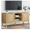 Image de Meuble TV FLORO cire marron 114x43x55 cm bois massif de pin, banc TV, meuble hifi, centre de divertissement, buffet 374014