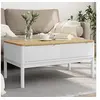 Image de Salontafel FLORO 99x55,5x45 cm massief grenenhout wit374018