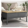 Image de Table basse FLORO gris 99x55,5x45 cm bois massif de pin