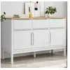 Image de Buffet FLORO blanc 114x43x74 cm bois massif de pin, meuble de rangement, meuble de rangement de cuisine, meuble de 374024