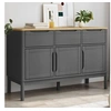 Image de Buffet FLORO gris 114x43x74 cm bois massif de pin