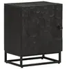 Image de Table de Chevet, Armoire de Chevet avec Pieds, Table de Nuit, Meuble de Rangement Chambre à Coucher, Noir Bois Massif 372004