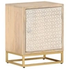 Image de Table de chevet 40x30x50 cm bois massif manguier et fer