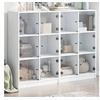 Image de Bibliothèque avec Portes, Armoire à Livres avec Poignées, Meuble avec Compartiments de Salon Intérieur, Moderne, 3206510