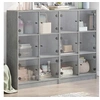 Image de Bibliothèque avec portes gris béton 136x37x109 cm3206513