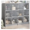 Image de Bibliothèque avec portes sonoma gris 136x37x109 cm