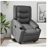 Image de Fauteuil de relaxation, massage, inclinable électrique similicuir gris