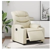 Image de Fauteuil inclinable électrique Crème Similicuir