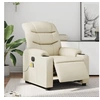 Image de Fauteuil de massage, relaxation électrique similicuir crème