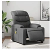 Image de Fauteuil de massage inclinable électrique gris similicuir