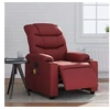 Image de Fauteuil de massage inclinable électrique rouge bordeaux