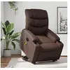 Image de Fauteuil de relaxation, massage, inclinable électrique similicuir marron