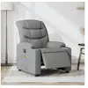 Image de Fauteuil de massage, relaxation électrique réglable tissu gris clair