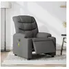 Image de Fauteuil de massage, relaxation électrique réglable tissu gris foncé