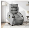 Image de Fauteuil de relaxation, massage, inclinable électrique réglable tissu gris clair