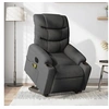 Image de Fauteuil de relaxation, massage, inclinable électrique réglable tissu gris foncé
