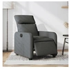 Image de Fauteuil électrique réglable tissu gris foncé