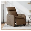 Image de Fauteuil réglable électrique tissu marron