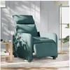 Image de Fauteuil réglable électrique tissu vert foncé
