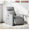 Image de Fauteuil de massage, relaxation électrique réglable tissu gris clair