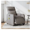 Image de Fauteuil de massage, relaxation électrique réglable tissu taupe