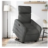 Image de Fauteuil de relaxation inclinable tissu gris foncé
