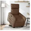 Image de Fauteuil de relaxation inclinable tissu marron
