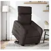 Image de Fauteuil de relaxation inclinable tissu marron foncé