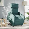 Image de Fauteuil de relaxation inclinable tissu vert foncé