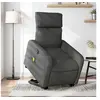 Image de Fauteuil de relaxation, massage, inclinable électrique réglable tissu gris foncé