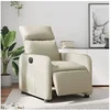 Image de Fauteuil électrique réglable similicuir crème