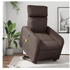 Image de Fauteuil de relaxation, massage, inclinable électrique similicuir marron