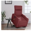 Image de Fauteuil de relaxation, massage, inclinable électrique similicuir bordeaux