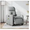 Image de Fauteuil de massage, relaxation électrique réglable tissu gris clair