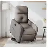 Image de stoel électrique réglable tissu taupe