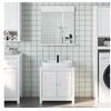 Image de Meubles de salle de bain 2 pcs BERG blanc bois de pin massif