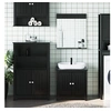 Image de Meubles de salle de bain 3 pcs BERG noir bois de pin massif